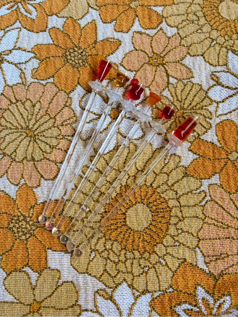 🍹🍸✨ Vintage 1970s Cocktail Swizzle Sticks ✨🍸🍹